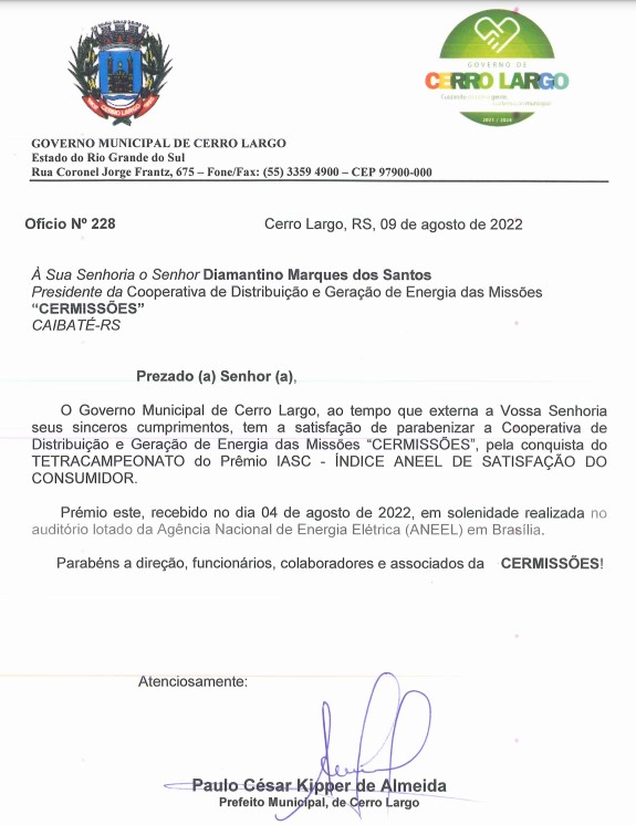 Prefeitura Municipal de Prefeitura Municipal de Cerro Largo